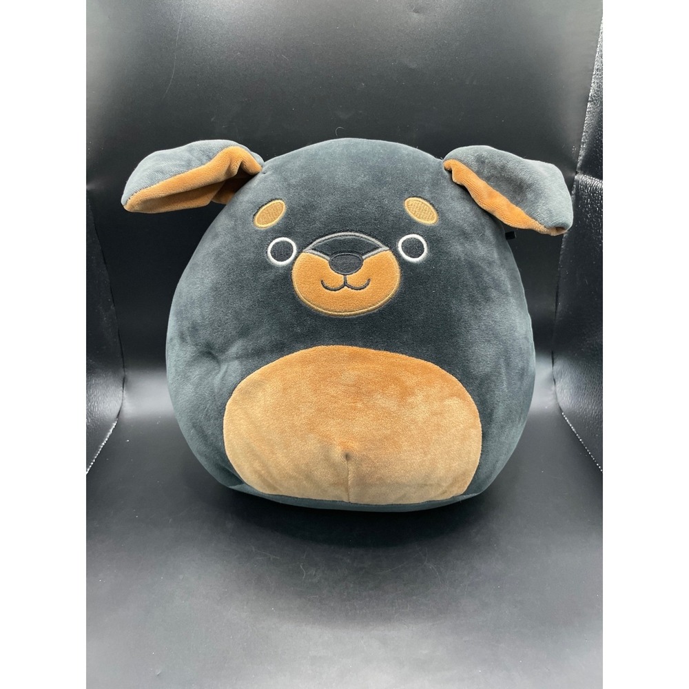 Squishmallows Mateo the Rottweiler 8 Inch Grey Tan Dog Plush Kellytoy StuffedToy